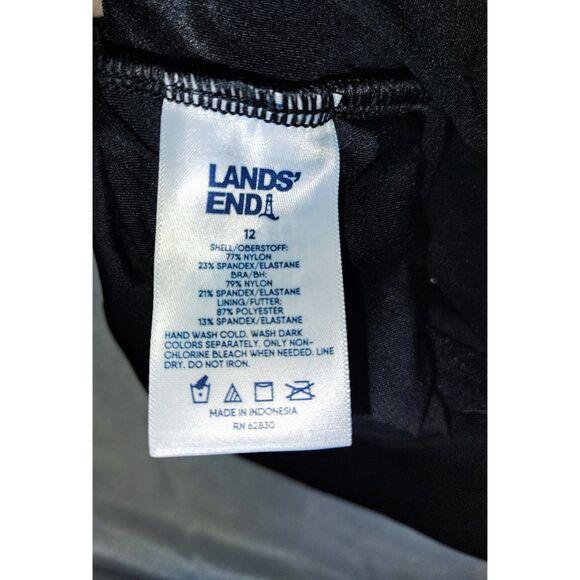 NWT Lands' End V-Neck Wrap Underwire Tankini Swimsuit Top Size 12 UPF 50 Beach - Picture 3 of 8